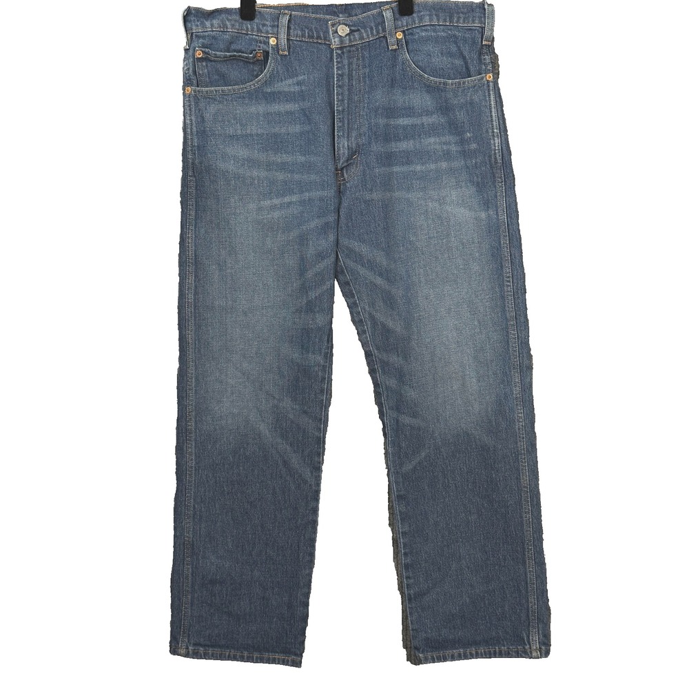Levi's Jeans Men's Western Fit Blue Denim W38 L32 Strong Cotton Fade Whiskering